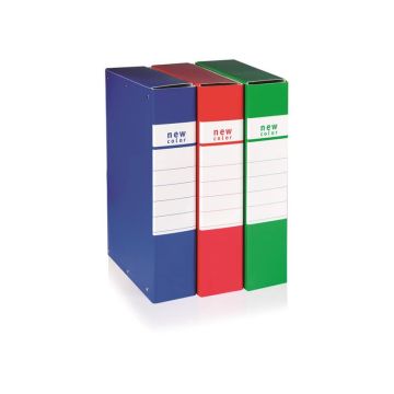 Cartella portaprogetti con 3 bottoni BREFIOCART NEW COLOR 25x35 cm dorso 12 cm blu - 020E7009.BL