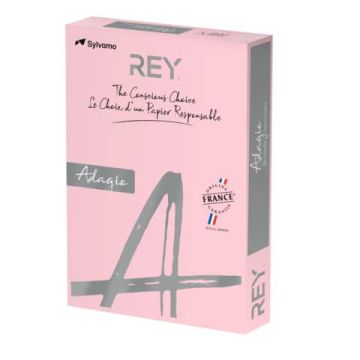 Carta colorata A3 International Paper Rey Adagio 80 g/m² rosa 07 - Risma da 500 fogli - ADAGI080X676