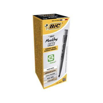 Marcatore permanente BIC Marking Pocket 1445 punta tonda 1 mm nero 8209022
