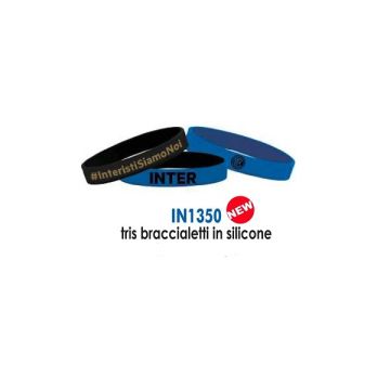 Kit 3  braccialetti in silicone.  Prodotto ufficiale INTER