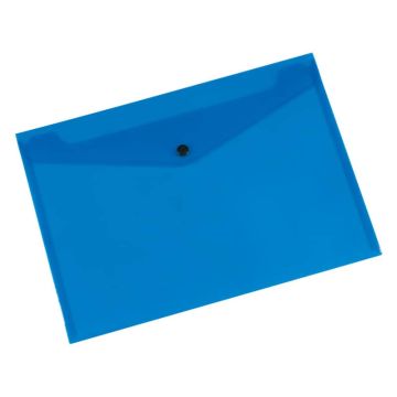 Portadocumenti con bottone Q-Connect A4+ ppl blu KF03596