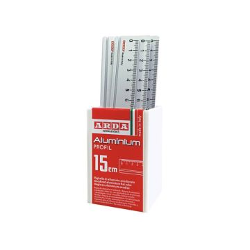 Righello Profil ARDA Profil alluminio anodizzato 15 cm Conf. 15 pezzi - 17915BAR