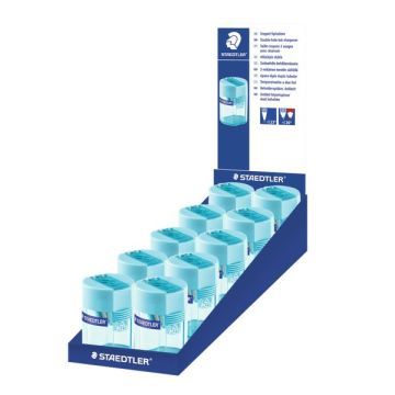 Temperamatite con contenitore Staedtler Noris a 2 fori 512 006 cyan verde Tiffany - 512 006-37