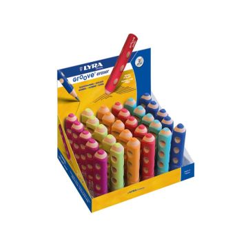 Gomma Groove eraser - forma triangolare ergonomica Lyra - colori assortiti L7407300