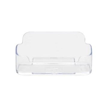 Portabiglietti da visita Q-Connect in polistirene 110x70x31 mm max 60 biglietti trasparente - KF04182