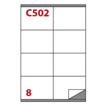 Etichette bianche Copiatabu C502 laser/inkjet 8 et./foglio - conf. 100 ff Markin 105x72 mm - X210C502