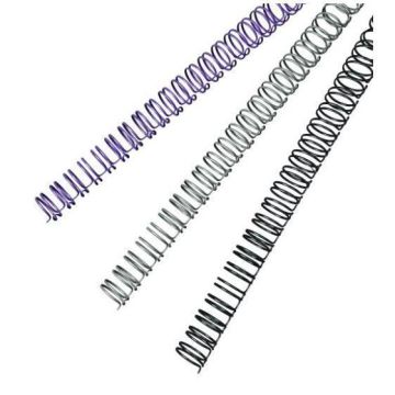 Spirali metalliche a 21 anelli GBC 14 mm 130 fogli bianco IB165481 (conf.100)