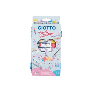 Tempere Giotto Paint Candy Collection 7 tubetti da 12 ml + 1 pennello + 1 matita - colori assortiti - F302300