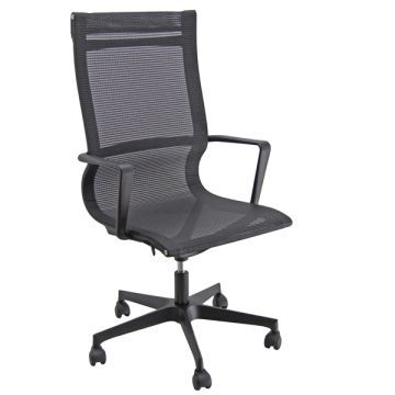Unisit Poltrona direzionale Tekno schienale alto in rete NERO
