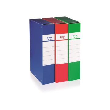 Cartella portaprogetti con 3 bottoni BREFIOCART NEW COLOR 25x35 cm dorso 10 cm blu - 020E7008.BL