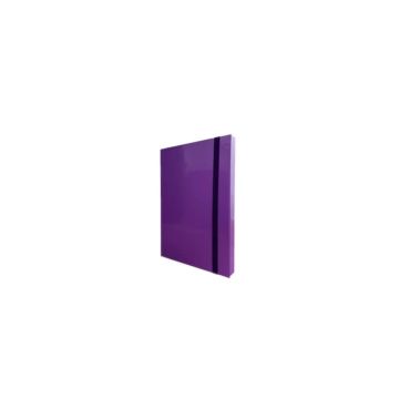 Portaprogetti in cartone con elastico piatto Euro-Cart Iris dorso 3 cm viola - formato A4 - CPRIO03ELPVI IRIS
