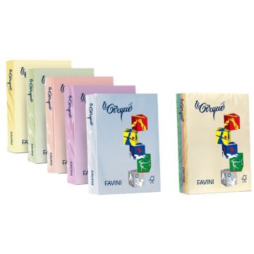 Carta LECIRQUE A3 80gr 500fg giallo pastello 100 FAVINI