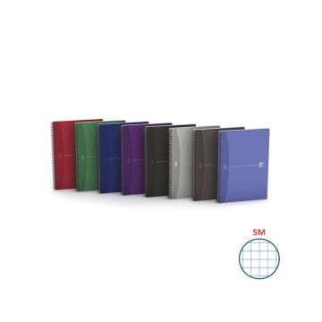 Quaderno spiralato OXFORD Office Essentials Maxi A4 assortiti quadretti 5 mm - 100105406