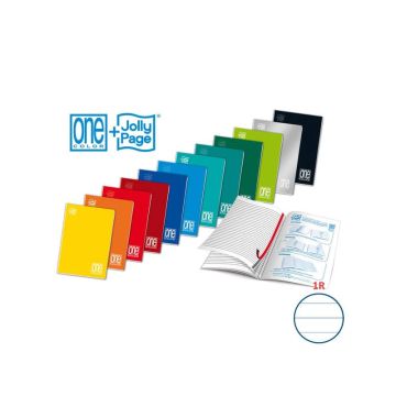 Quaderno Maxi One Color punto metallico 21 ff righe 1R A4 - 21x29,7 cm - 1413