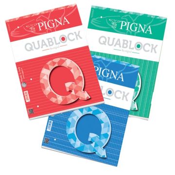 Blocchi collati Quablock Pigna A4 5 mm 50ff 00609775M (conf.5)
