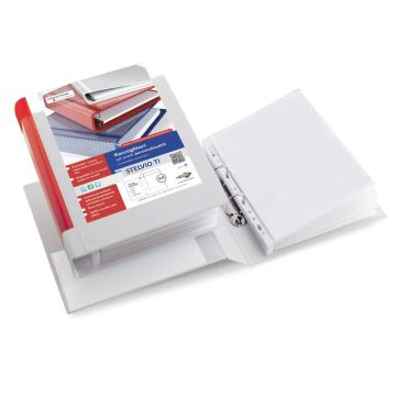Raccoglitore personalizzabile Sei Rota Stelvio TI A4 - 2 anelli D 50 mm - dorso 7,5 cm bianco 35504601