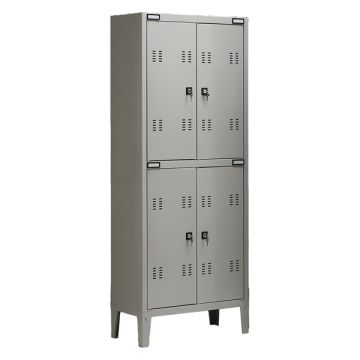 TECNICAL 2 ARMADIO SPOGLIATOIO METALLO a 4 POSTI 70x35cm H180cm GRIGIO