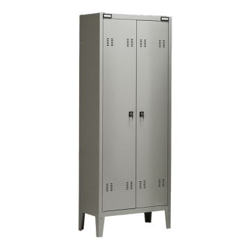 TECNICAL 2 ARMADIO SPOGLIATOIO METALLO a 2 POSTI 70x35cm H180cm GRIGIO