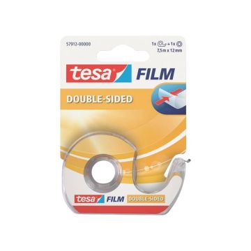 Nastro biadesivo tesa tesafilm 12 mm x 7,5 m in chiocciola con lama in metallo trasparente - 57912-00000-01