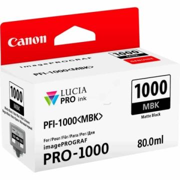 Cartuccia inkjet PFI-1000MBK Canon nero opaco 0545C001