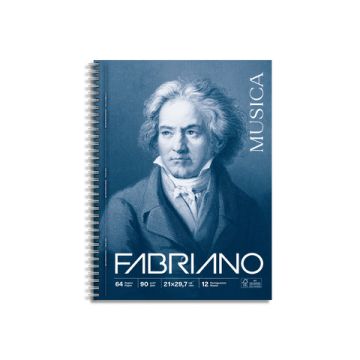 Quaderno musica spiralato Fabriano A4 - 90 g/m - 64 fogli 19100756