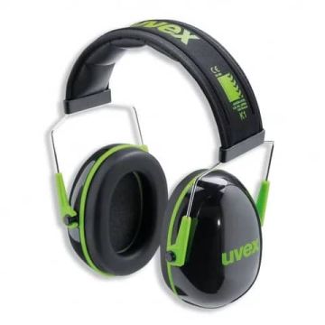 Cuffia antirumore K1 dal peso ultraleggero regolabile in lunghezza Uvex nero/verde - 2600001