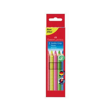 Evidenziatori Faber-Castell Jumbo Grip Neon 5 colori assortiti 110994