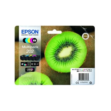 cartucce inkjet Kiwi 202 Epson nero fotografico n+c+m+g Multipack - C13T02E74010