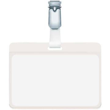 Portanomi con clip DURABLE tasca aperta trasparente inserto 60x90mm conf. 25 - 810619