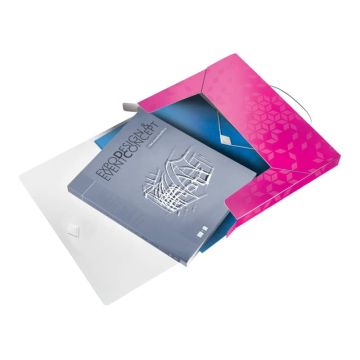 Cartella Progetti Leitz WOW in PPL con dorso da 3 cm A4 fucsia 46290123