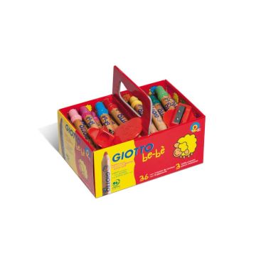 Supermatitoni colorati GIOTTO be-be' mina grande 7 mm assortiti Schoolpack da 36 + 3 temperini - 461300