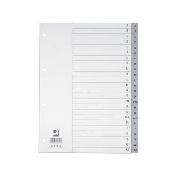 Divisori alfabetici Q-Connect A-Z 22,5x29,7 cm grigio 24 pagine KF01818