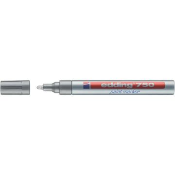 Marcatore a vernice edding 750 punta conica 2-4 mm argento 4-750054
