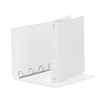 Raccoglitore Esselte MEETING a 4 anelli tondi 30mm cartone rivestito in PP bianco 22x30cm dorso 4cm - 395792904