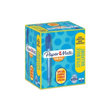 Penna a sfera a scatto Paper Mate Inkjoy 100 RT ULV M 1 mm assortiti Special Pack 80+20 GRATIS - S0977440
