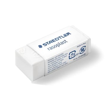 Gomma Rasoplast per matita Staedtler - 43 x19 x13 mm - bianca - conf. 30 pezzi - 526B30