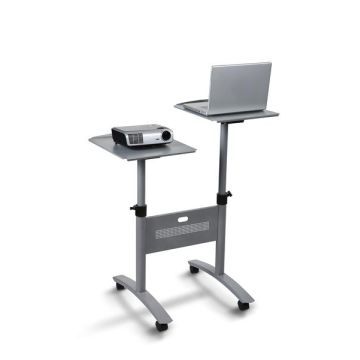 Carrello proiezione Multimediale Nobo Twin - Piattaforma doppia argento 1900791