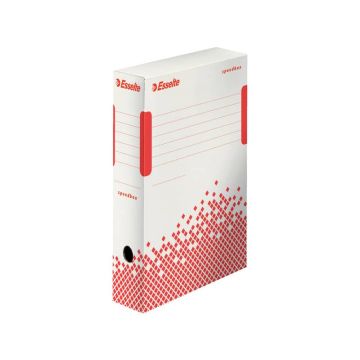 Scatole archivio Esselte SPEEDBOX dorso 80 mm bianco/rosso 8x25x35 cm conf.25 - 623985