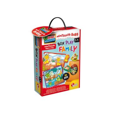 Gioco in scatola Lisciani metodo Montessori Baby Box Play Family Allegri Cuccioli - 92727