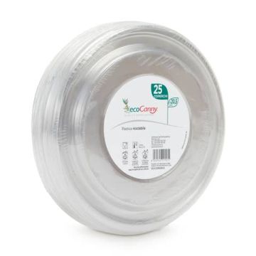 Coperchio per Ciotola ecoCanny Take Away ECO-205CA bianco Ø205 mm conf. 25 pz - ECOCOP205CA
