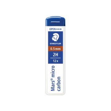 Mine sottili Staedtler Mars micro carbon 250 2H 0,5 mm confezione da 12 pezzi - 250 05-2H