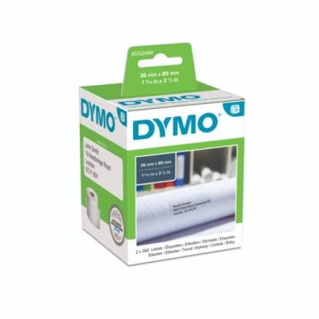 Rotoli da 130 etichette Dymo LabelWriter Indirizzi Estesi 89x36 mm bianco confezione da 2 rotoli - S0722400
