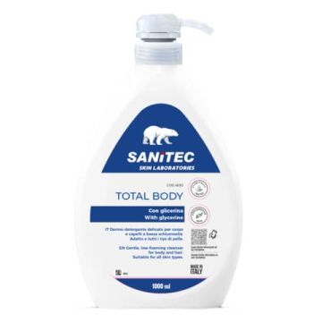 Total body Dermo-detergente delicato per corpo e capelli a bassa schiumosità Skin Lab Sanitec 1000 ml - 6030