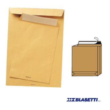 Blasetti 250 Buste A Sacco Avana 250X353X40Mm Soffietti+Fq C/Strip Monodex