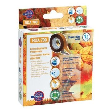 Nastro biadesivo 700RDA 50mmx50mt in termo singolo + etichetta Eurocel