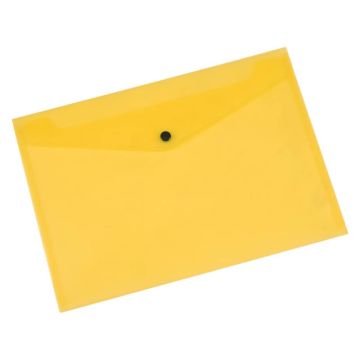 Portadocumenti con bottone Q-Connect A4+ ppl giallo KF03595