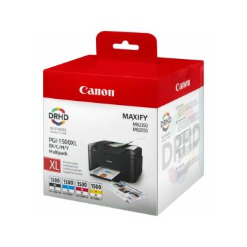 cartucce inkjet blister PGI-1500XL BK/C/M/Y Canon nero+ciano+magenta+giallo Conf. 4 - 9182B004
