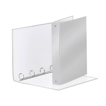 Raccoglitore Esselte Meeting a 4 anelli tondi 30mm cartone rivest. in PP grigio metallizz. 22x30cm dorso 4cm - 395792970