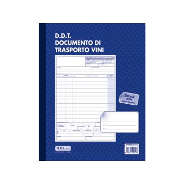 Blocco documento di trasporto vini O.C.L. 50x3 copie 0117N