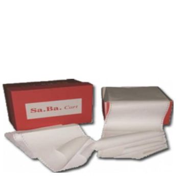 Sabacart Carta In Modulo Continuo 24X12" 60Gr (2000Fg) Bianco Piste Staccabili
